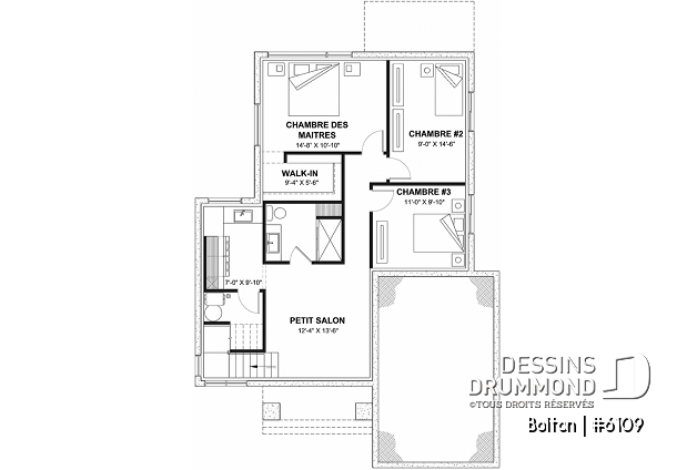 Sous-sol - Plan de plancher maximisé, 3 chambres au sous-sol et espace familial au rez-de-chaussée - Bolton