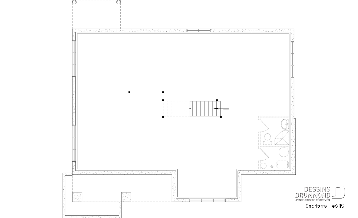 Sous-sol aménageable - Plain-pied avec 3 chambres au rez-de-chaussée et possible 2 chambres suppl. au sous-sol (optionnel $) - Charlotte