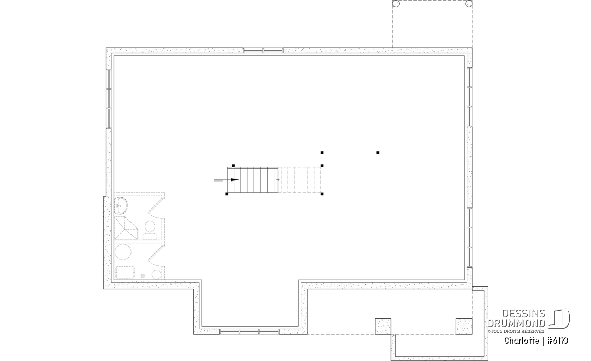 Sous-sol aménageable - Plain-pied avec 3 chambres au rez-de-chaussée et possible 2 chambres suppl. au sous-sol (optionnel $) - Charlotte