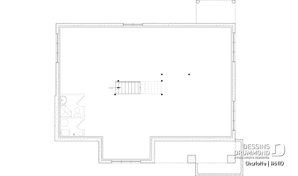 Sous-sol aménageable - Plain-pied avec 3 chambres au rez-de-chaussée et possible 2 chambres suppl. au sous-sol (optionnel $) - Charlotte
