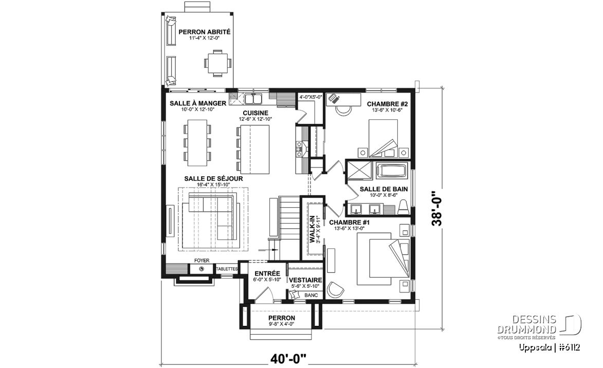 Rez-de-chaussée - Maison d'inspiration scandinave de 2 à 4 chambres, vestiaire, garde-manger, sous-sol aménagé (optionnel $) - Uppsala