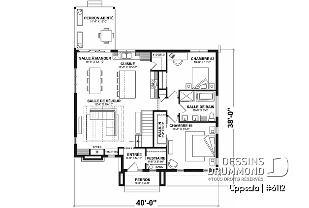 Rez-de-chaussée - Maison inspiration scandinave proposant 4 chambres, vestiaire, garde-manger, salle de jeux et foyer - Uppsala