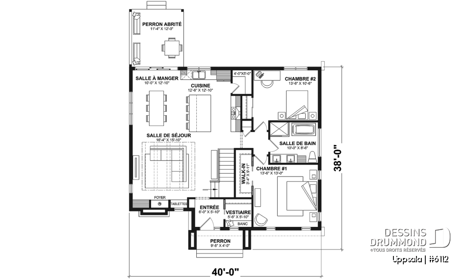 Rez-de-chaussée - Maison d'inspiration scandinave de 2 à 4 chambres, vestiaire, garde-manger, sous-sol aménagé (optionnel $) - Uppsala