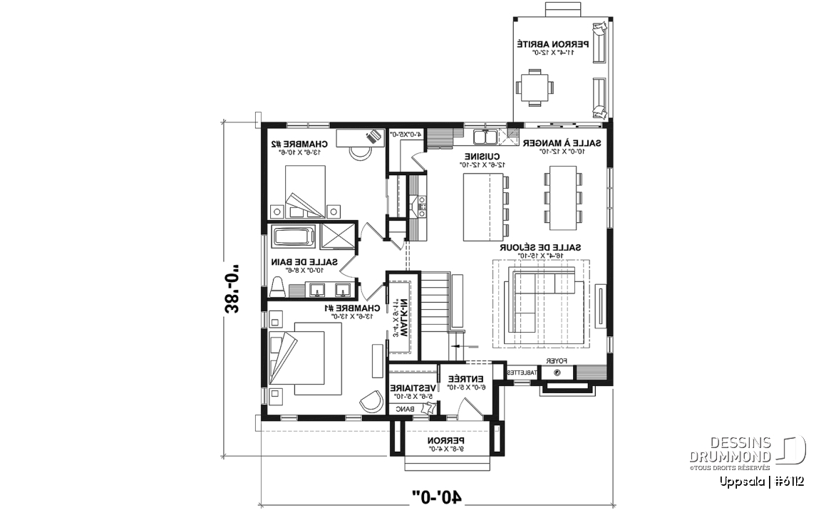 Rez-de-chaussée - Maison d'inspiration scandinave de 2 à 4 chambres, vestiaire, garde-manger, sous-sol aménagé (optionnel $) - Uppsala