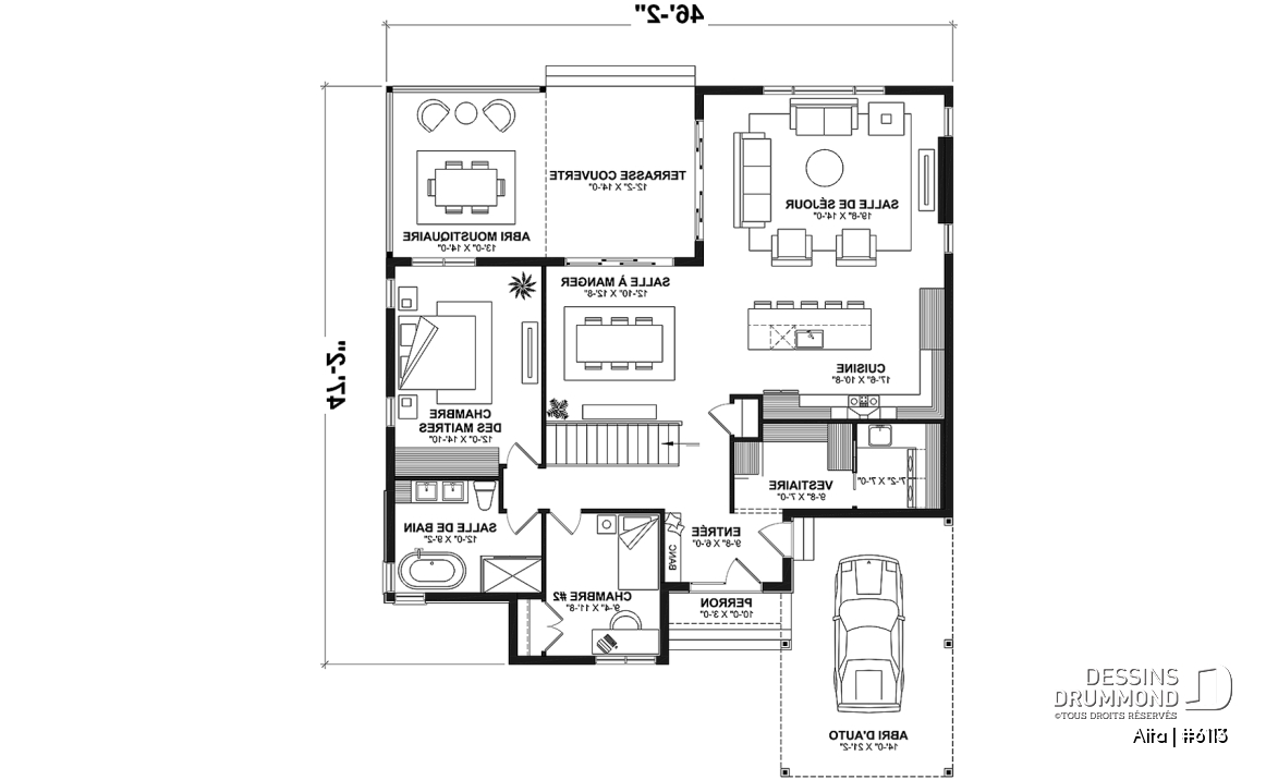 Rez-de-chaussée - Maison plain-pied scandinave avec abri d'auto, superbe aire ouverte, terrasse abritée + abri moustiquaire - Alta