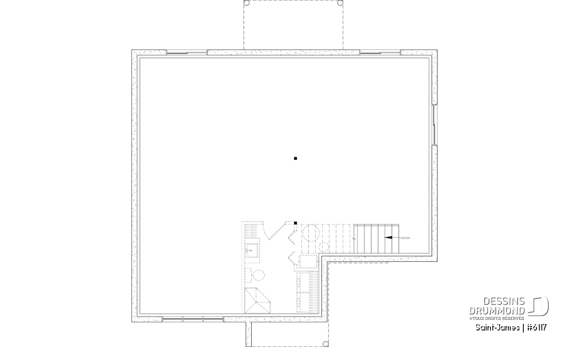Sous-sol aménageable - Plain-pied élégant avec foyer central, grand îlot et jusqu’à 4 chambres modulables - Saint-James