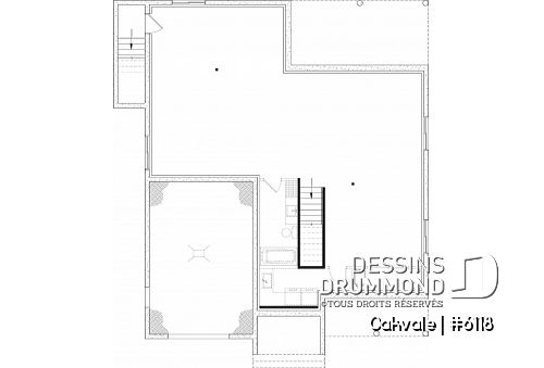 Sous-sol - Modèle champêtre de 2 à 4 chambres, sous-sol aménagé optionnel ($), garage, aire ouverte - Oakvale