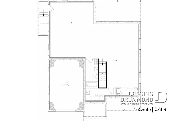 Sous-sol - Modèle champêtre de 2 à 4 chambres, sous-sol aménagé optionnel ($), garage, aire ouverte - Oakvale