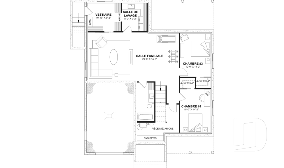 Sous-sol aménagé (Optionel $) -  - Oakvale