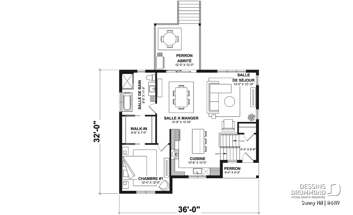 Rez-de-chaussée - Maison de type split-level, champêtre, proposant 4 chambres, 2 salles de bain et 2 salons - Sunny Hill