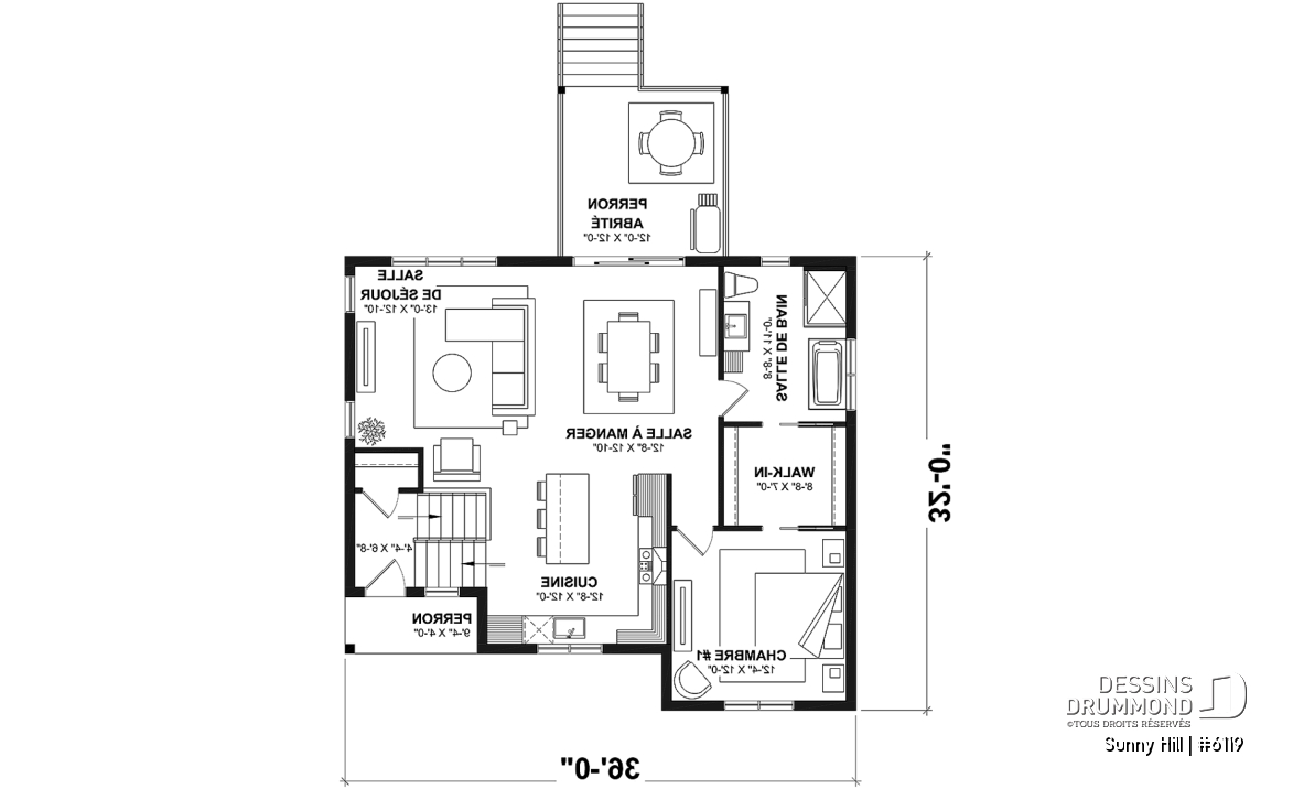 Rez-de-chaussée - Maison de type split-level, champêtre, proposant 4 chambres, 2 salles de bain et 2 salons - Sunny Hill