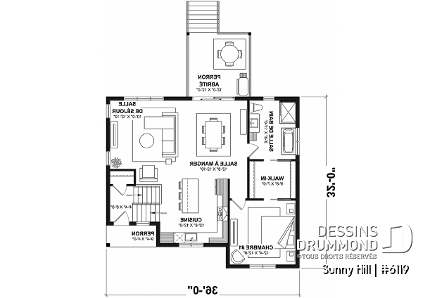 Rez-de-chaussée - Maison de type split-level, champêtre, proposant 4 chambres, 2 salles de bain et 2 salons - Sunny Hill