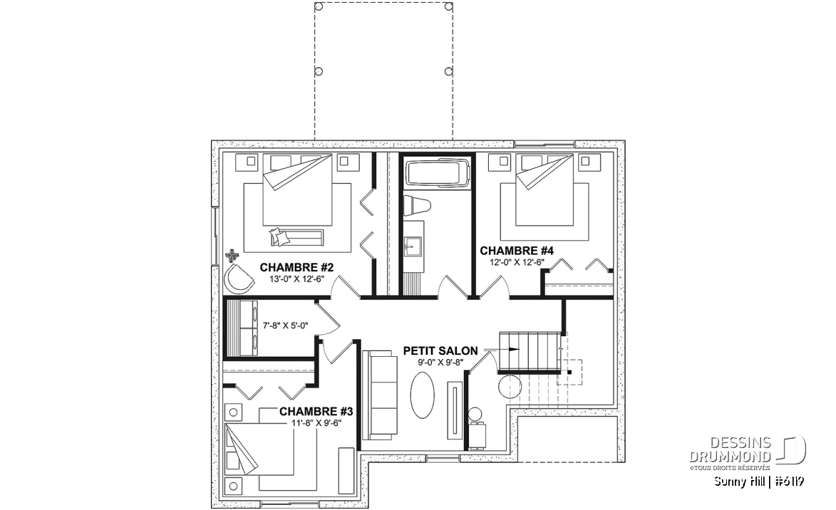 Sous-sol - Maison de type split-level, champêtre, proposant 4 chambres, 2 salles de bain et 2 salons - Sunny Hill
