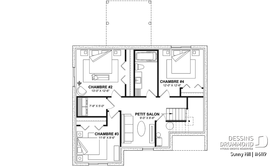 Sous-sol - Maison de type split-level, champêtre, proposant 4 chambres, 2 salles de bain et 2 salons - Sunny Hill