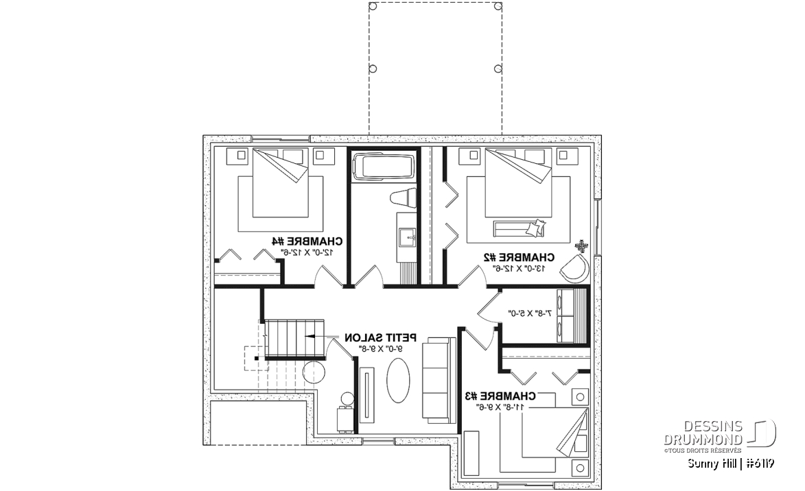 Sous-sol - Maison de type split-level, champêtre, proposant 4 chambres, 2 salles de bain et 2 salons - Sunny Hill
