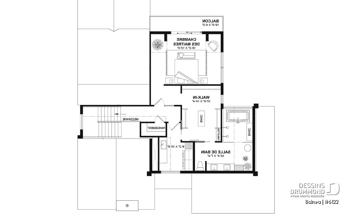 Étage - Modèle maison scandinave, superbe suite parentale, foyer central, grande luminosité, s-sol aménagé optionnel - Balnea