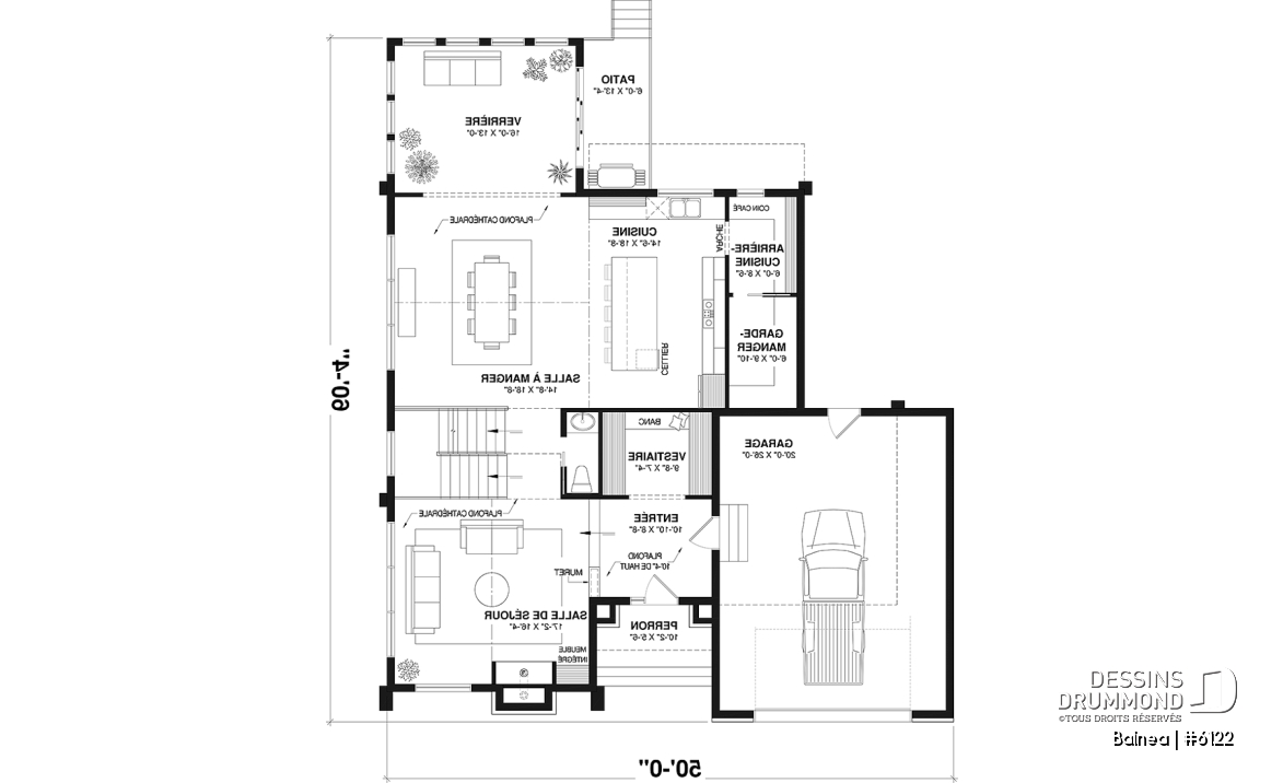 Rez-de-chaussée - Modèle maison scandinave, superbe suite parentale, foyer central, grande luminosité, s-sol aménagé optionnel - Balnea