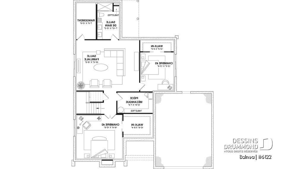 Sous-sol aménagé (Optionel $) - Modèle maison scandinave, superbe suite parentale, foyer central, grande luminosité, s-sol aménagé optionnel - Balnea