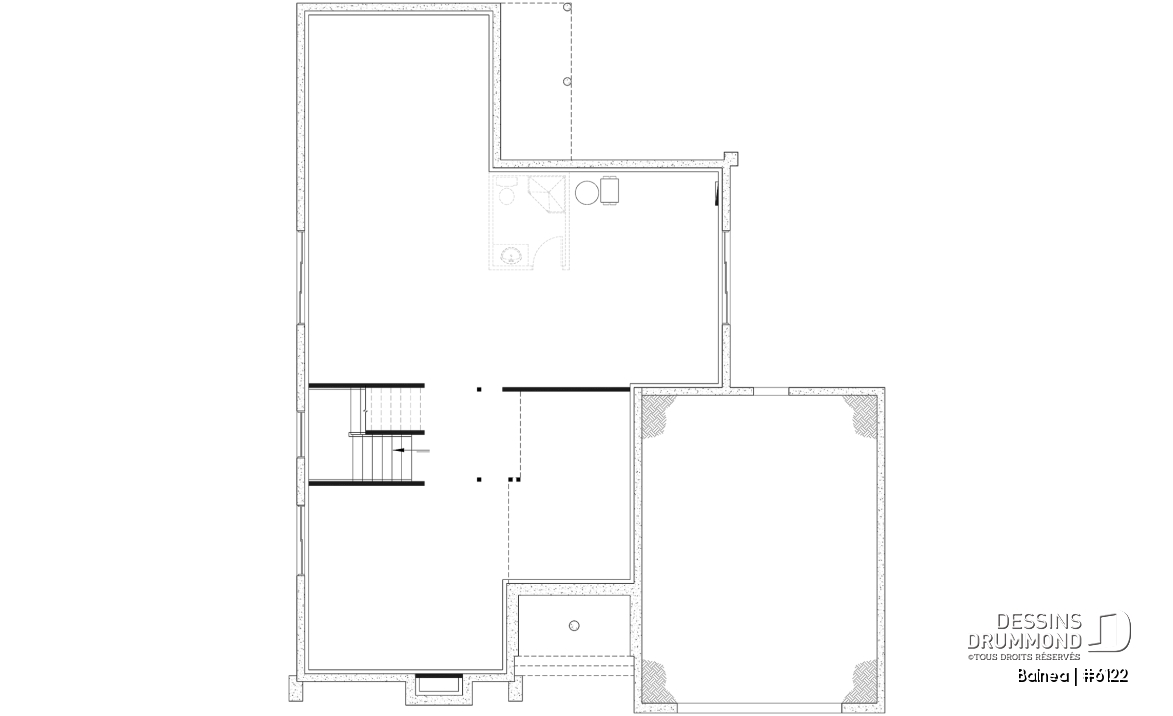 Sous-sol aménageable - Modèle maison scandinave, superbe suite parentale, foyer central, grande luminosité, s-sol aménagé optionnel - Balnea