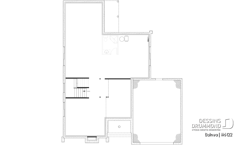 Sous-sol aménageable - Modèle maison scandinave, superbe suite parentale, foyer central, grande luminosité, s-sol aménagé optionnel - Balnea