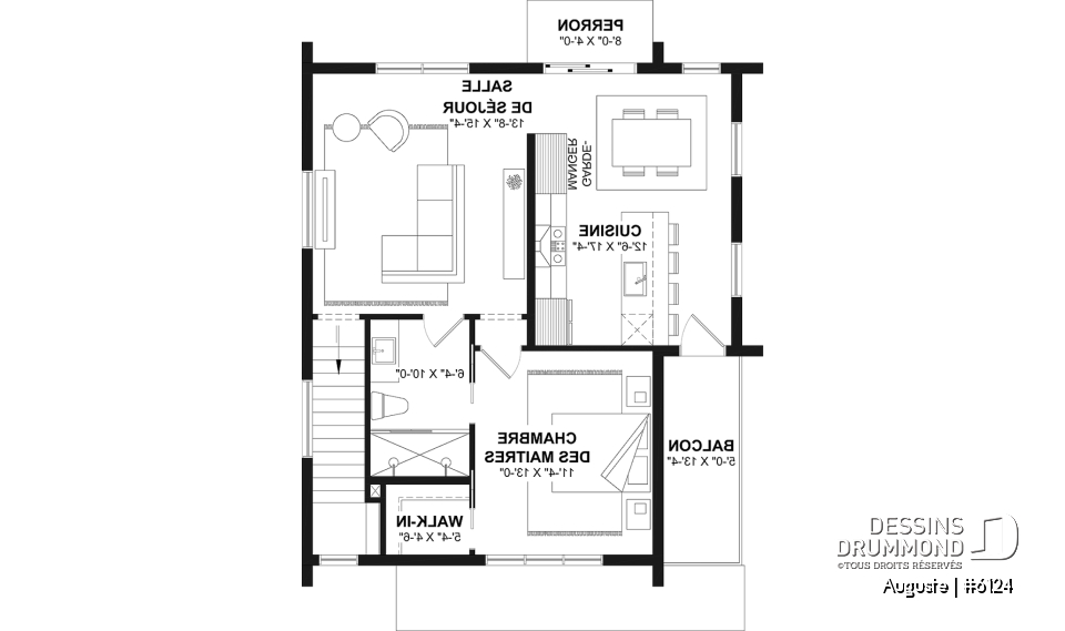 Étage - Maison scandinave, inversée avec chambres secondaires au rdc et cuisine, salle à manger et salon à l'étage! - Auguste