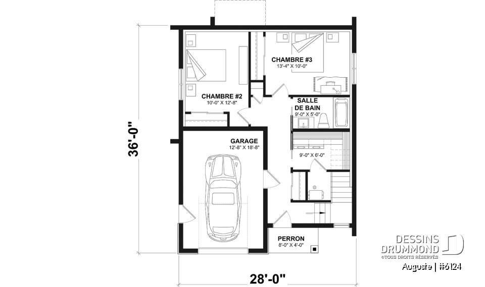 Rez-de-chaussée - Maison scandinave, inversée avec chambres secondaires au rdc et cuisine, salle à manger et salon à l'étage! - Auguste