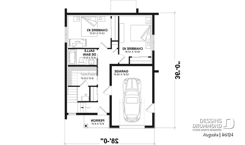 Rez-de-chaussée - Maison scandinave, inversée avec chambres secondaires au rdc et cuisine, salle à manger et salon à l'étage! - Auguste