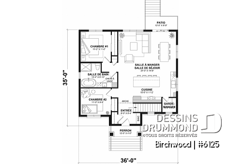 Rez-de-chaussée - Plain-pied de style anglais avec sous-sol entièrement aménagé pour un total de 4 chambres et 2 salons - Birchwood