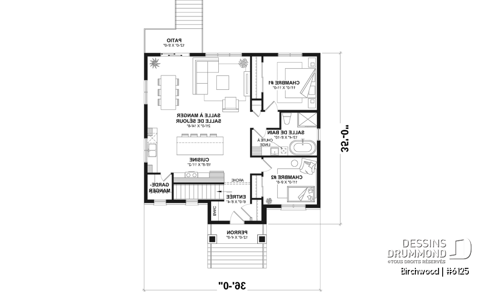 Rez-de-chaussée - Plain-pied de style anglais avec sous-sol entièrement aménagé (optionnel $), 2 à 4 chambres et 2 salons - Birchwood
