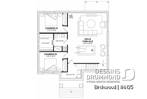 Sous-sol - Plain-pied de style anglais avec sous-sol entièrement aménagé pour un total de 4 chambres et 2 salons - Birchwood