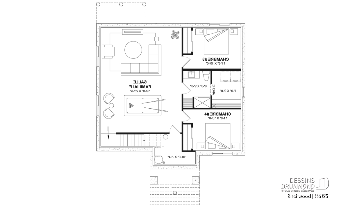 Sous-sol aménagé (Optionel $) - Plain-pied de style anglais avec sous-sol entièrement aménagé (optionnel $), 2 à 4 chambres et 2 salons - Birchwood