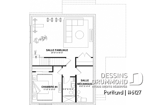 Sous-sol aménagé (Optionel $) -  - Portland