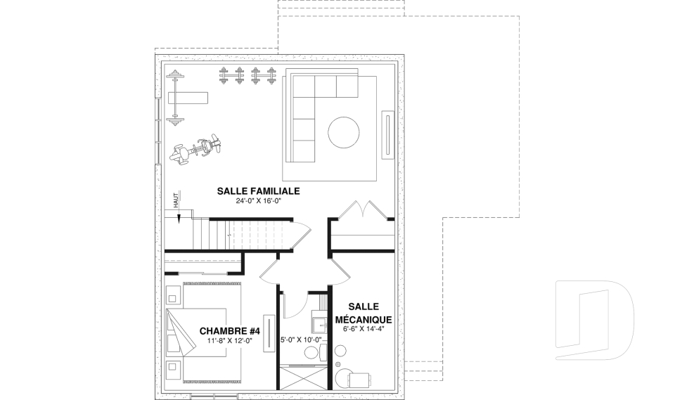 Sous-sol aménagé (Optionel $) -  - Portland