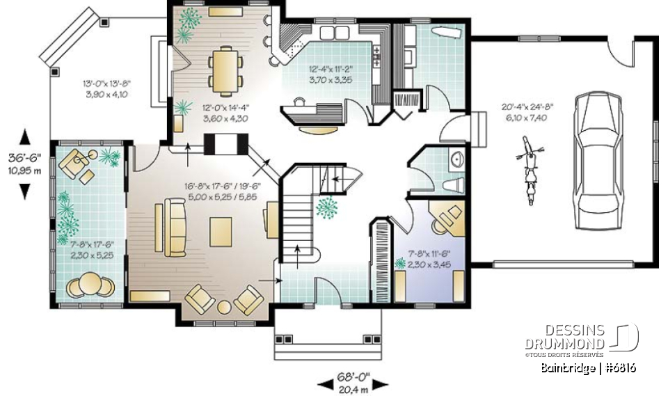 Rez-de-chaussée - Maison traditionnelle américaine, 3 chambres, salon en contrebas, bureau, belle lumière, garage double - Bainbridge