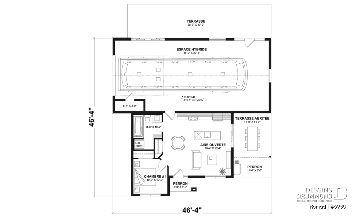 Rez-de-chaussée - Petite maison une chambre avec garage pour VR incl. option sans garage avec 3 chambres et 2 salles de bain - Nomad