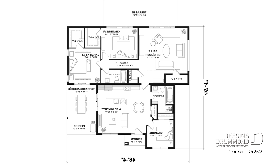 Rez-de-chaussée option 1 - Petite maison une chambre avec garage pour VR incl. option sans garage avec 3 chambres et 2 salles de bain - Nomad