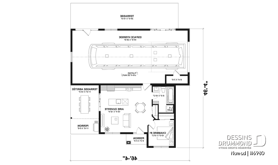 Rez-de-chaussée - Petite maison une chambre avec garage pour VR incl. option sans garage avec 3 chambres et 2 salles de bain - Nomad