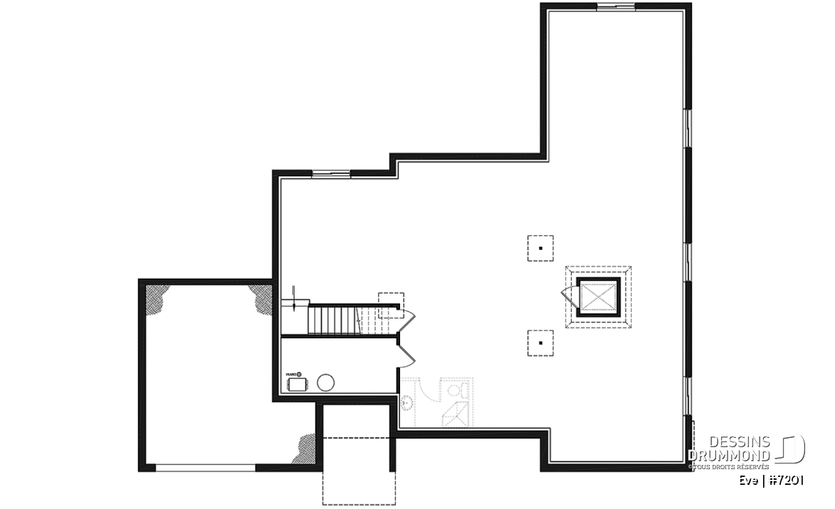 Sous-sol - Maison plain-pied accessible pour chaise roulante avec ascenseur, garage intégré et aménagement sans obstacles - Eve