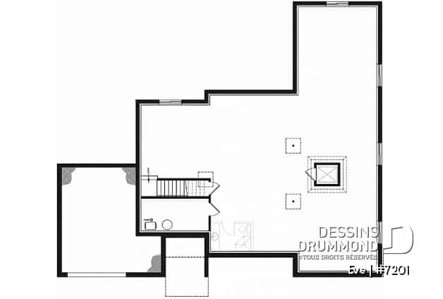 Sous-sol - Plan de maison avec ascenseur et entièrement adapté pour fauteuil roulant, 2 chambres, bureau, garage - Eve