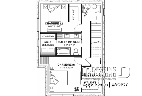 Sous-sol - Maison écologique, s-sol aménagé en 2 chambres, espace cuisine, salle à manger et salon au rez-de-chaussée - Appalaches