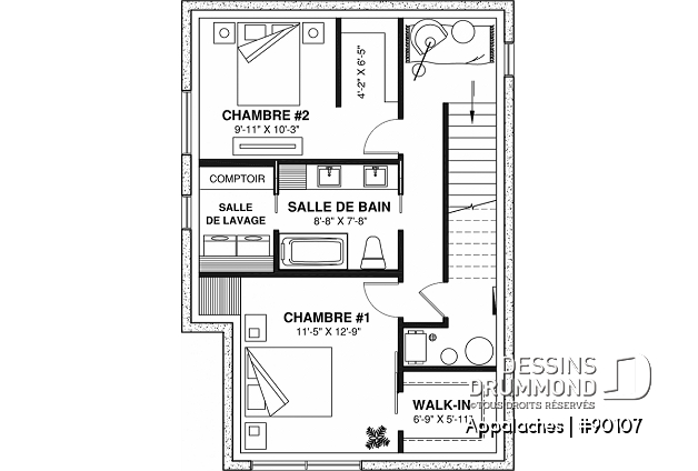 Sous-sol - Maison écologique, s-sol aménagé en 2 chambres, espace cuisine, salle à manger et salon au rez-de-chaussée - Appalaches