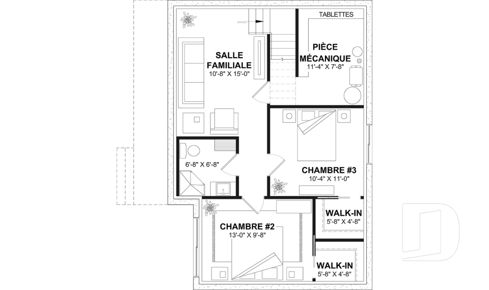 Sous-sol aménagé -  - Appalaches