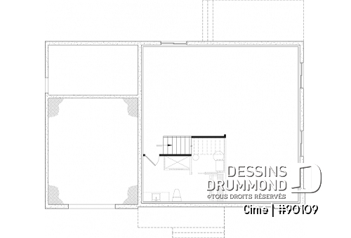 Sous-sol aménageable - Plan de maison original avec coin lecture sur filet suspendu au dessus du salon et mur d'escalade - Cime