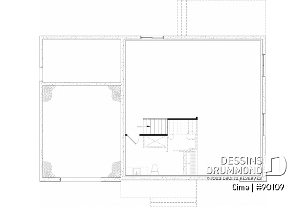 Sous-sol aménageable - Plan de maison original avec coin lecture sur filet suspendu au dessus du salon et mur d'escalade - Cime