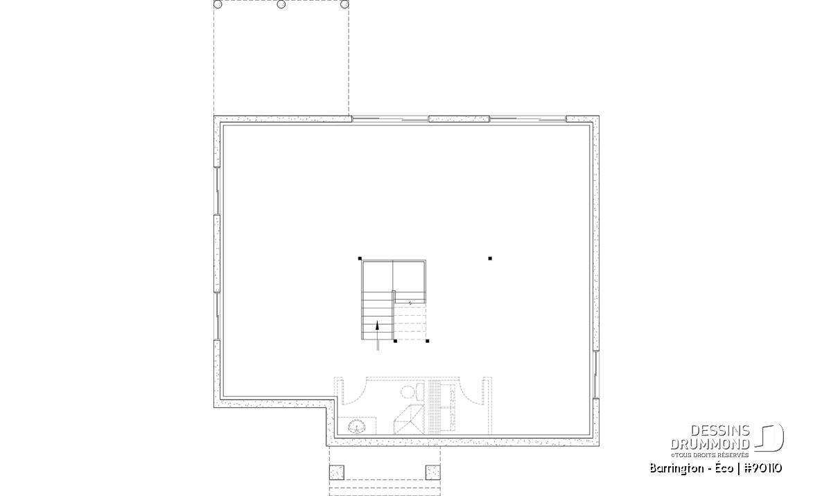 Sous-sol aménageable - Plain-pied farmhouse éco-responsable, de 2 à 5 chambres, s-sol aménagé (optionnel $), terrasse couverte - Barrington - Éco