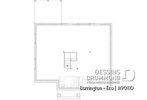 Sous-sol aménageable - Plain-pied farmhouse éco-responsable, de 2 à 5 chambres, s-sol aménagé (optionnel $), terrasse couverte - Barrington - Éco