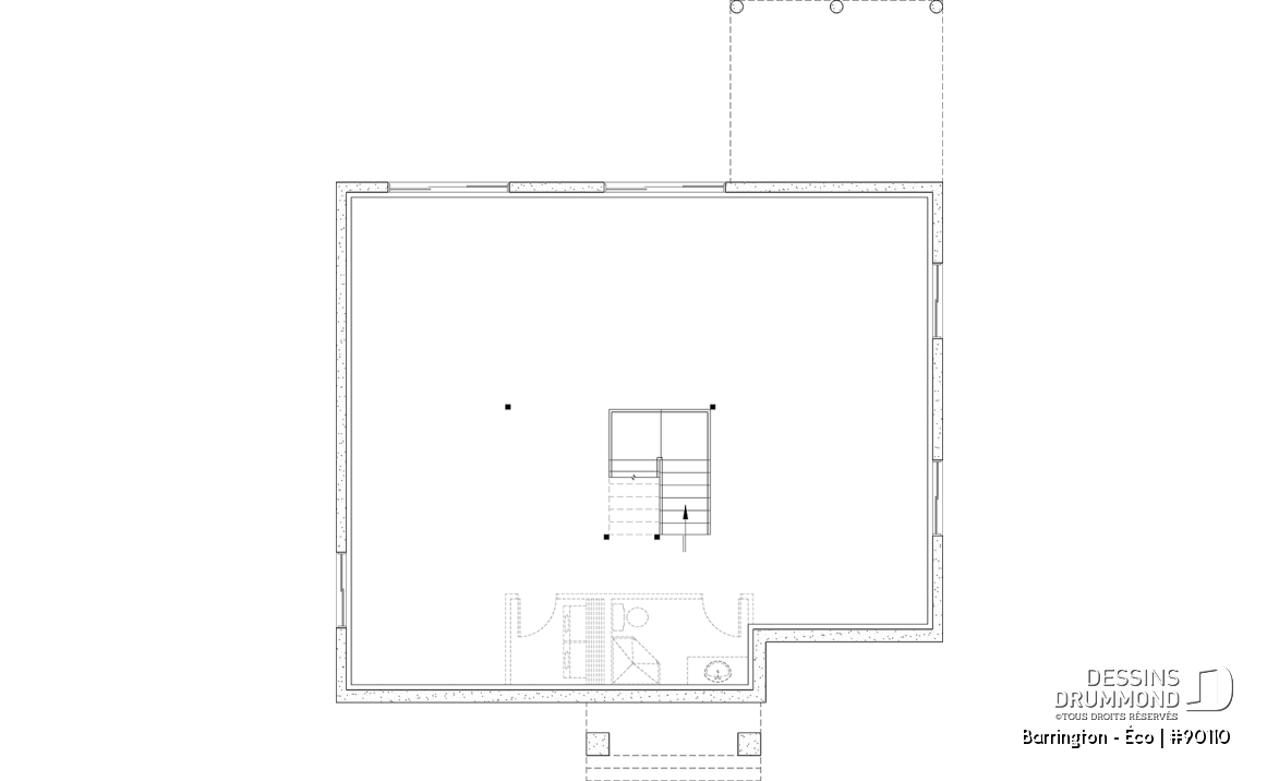 Sous-sol aménageable - Plain-pied farmhouse éco-responsable, de 2 à 5 chambres, s-sol aménagé (optionnel $), terrasse couverte - Barrington - Éco