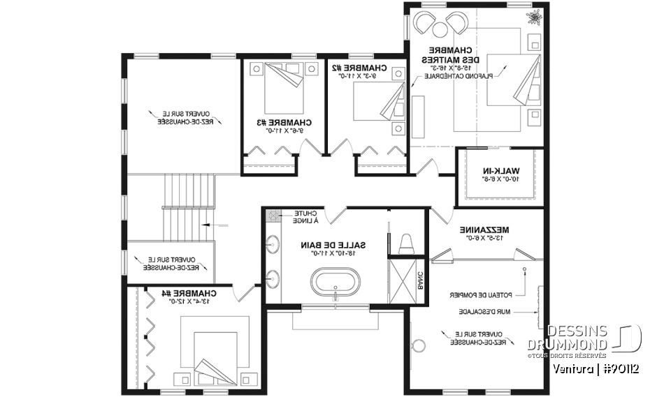Étage - Superbe Farmhouse éco-responsable de 4+ chambres, avec 2 îlots, gym et sous-sol aménagé optionnel ($) - Ventura