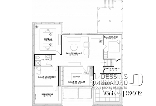 Sous-sol aménagé - Superbe Farmhouse éco-responsable de 4+ chambres, avec 2 îlots, gym et sous-sol aménagé optionnel ($) - Ventura