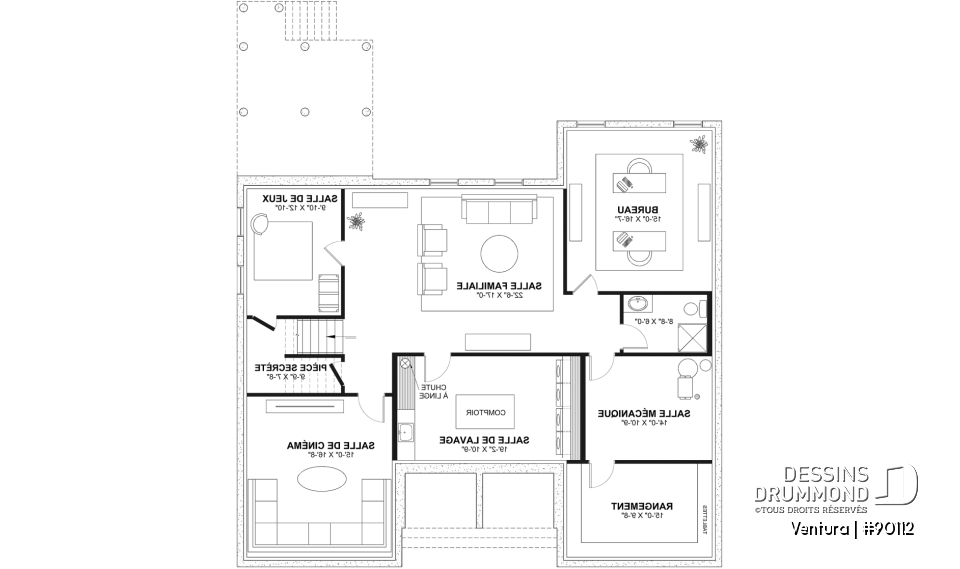 Sous-sol aménagé (Optionel $) - Superbe Farmhouse éco-responsable de 4+ chambres, avec 2 îlots, gym et sous-sol aménagé optionnel ($) - Ventura